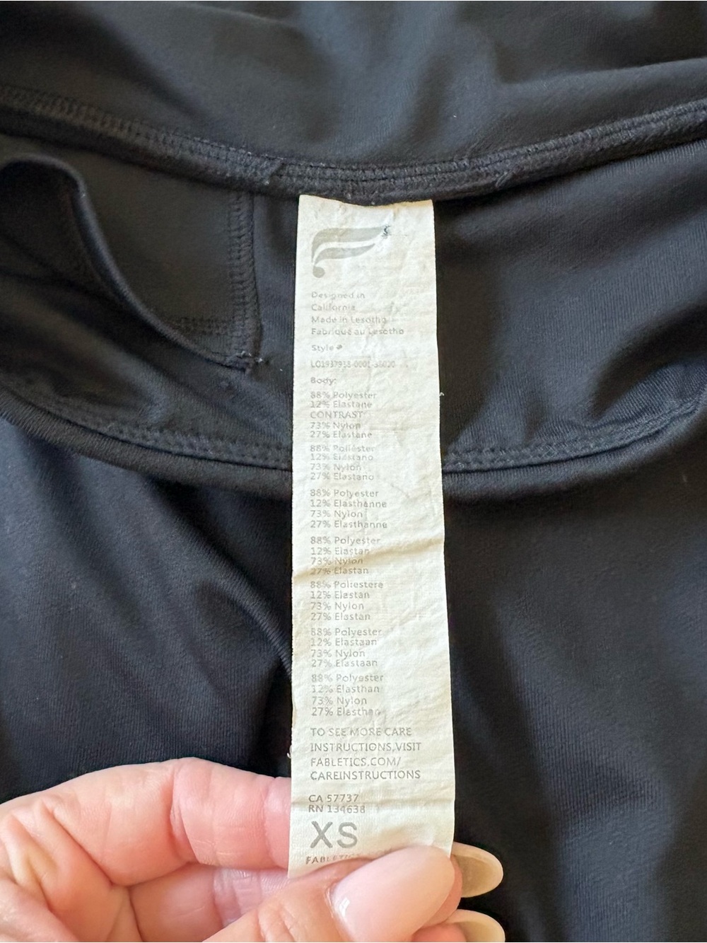 Fabletics Women’s Black Powerhold High-Waist Active Pocket Leggings - Picture 7 of 7